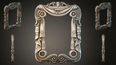 Decorative frames, framing Classic frame with volutes and spirals 3d model