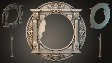 Decorative frames, framing Classic portal icon case with columns and acanthus scrolls 3d model