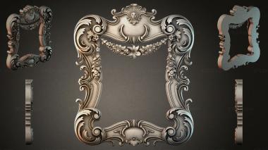 Decorative frames, framing Square pattern with shells and swirls 3d model