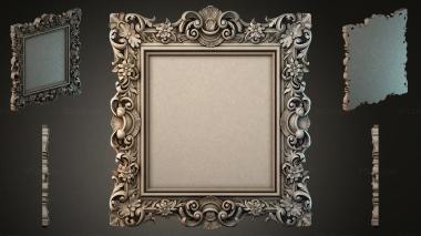 Decorative frames, framing Ornamental frame with swirls and floral elements 3d model
