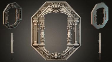 Decorative frames, framing Arched portal with Corinthian columns and ornamental frieze 3d model