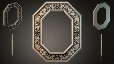 Decorative frames, framing Octagonal frame with acanthus ornament 3d model