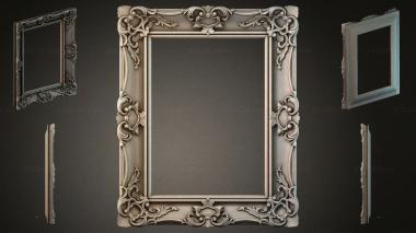 Decorative frames, framing Mirror panel with openwork acanthus corners 3d model