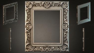 Decorative frames, framing Decorative frame with volutes and shells for CNC 3d model