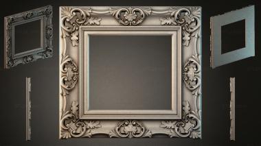 Decorative frames, framing Classic rectangular frame with acanthus scrolls and cartouches 3d model