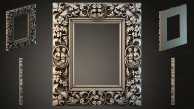 Decorative frames, framing Frame with putti and floral ornament 3d model