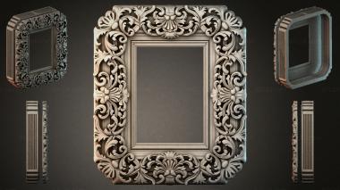 Decorative frames, framing Ornamental frame with scrolls and acanthus leaves 3d model