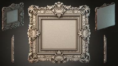 Decorative frames, framing Openwork rectangular molding with swirls for the panel 3d model