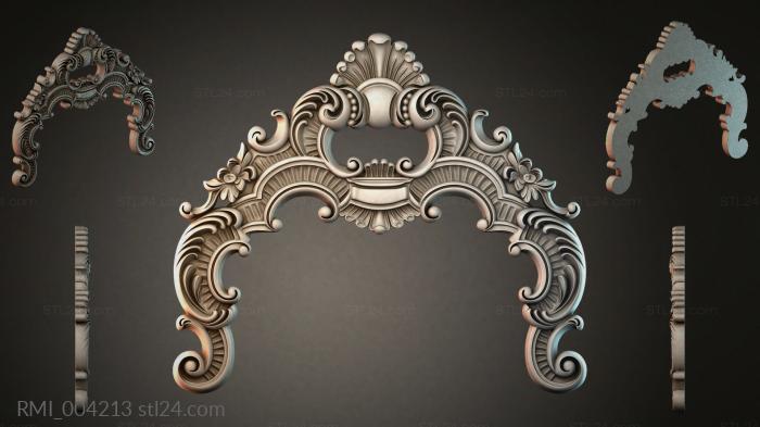 Барочный картуш с завитками и раковинами