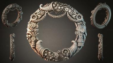 Decorative frames, framing Ornamental frame with acanthus and shells 3d model