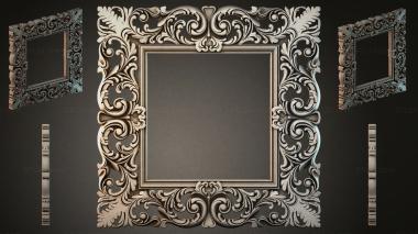 Decorative frames, framing Ornamental frame with curls and fleurons for a mirror 3d model