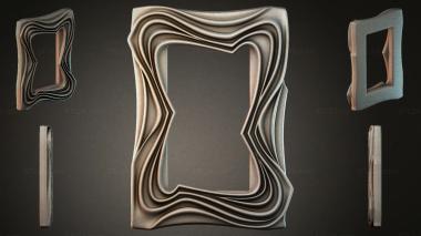 Decorative frames, framing Wavy frame with concentric contours 3d model