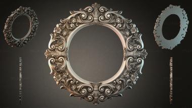 Decorative frames, framing Round frame with climbing acanthus and spirals 3d model