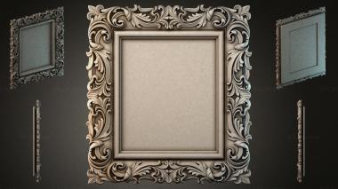 Decorative frames, framing Ornamental frame with acanthus scrolls for a panel 3d model