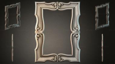 Decorative frames, framing Classic frame with curls and volutes for CNC 3d model
