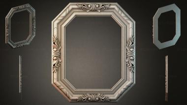 Decorative frames, framing Octagonal frame with acanthus ornament 3d model