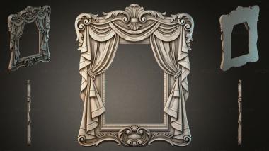 Decorative frames, framing Theatre portal with drapery and scrolls 3d model