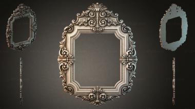 Decorative frames, framing Baroque frame with scrolls and acanthus leaves 3d model