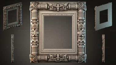 Decorative frames, framing Classic carved ornament with acanthus and volutes for a frame 3d model
