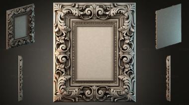 Decorative frames, framing Picture frame with acanthus scrolls and leaves 3d model