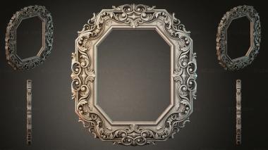 Decorative frames, framing Octagonal frame with acanthus scrolls and sculptural details 3d model