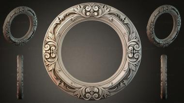 Decorative frames, framing Round frame with acanthus scrolls and cartouches 3d model