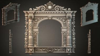 Decorative frames, framing Classic architectural frame with columns and spiral ornaments 3d model