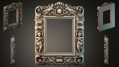 Decorative frames, framing Decorative frame with putti and sink for CNC 3d model