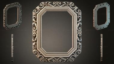 Decorative frames, framing Octagonal frame with volutes and acanthus 3d model