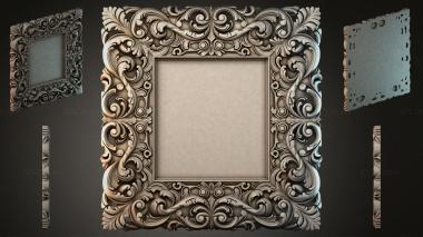Decorative frames, framing Square frame with acanthus scrolls 3d model