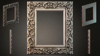 Decorative frames, framing Classic frame with floral ornament and swirls 3d model