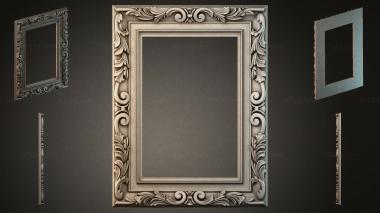 Decorative frames, framing Frame with acanthus scrolls and double profile 3d model
