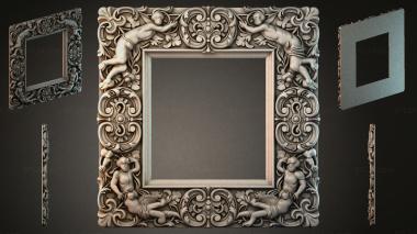 Decorative frames, framing Frame with putti and acanthus 3d model