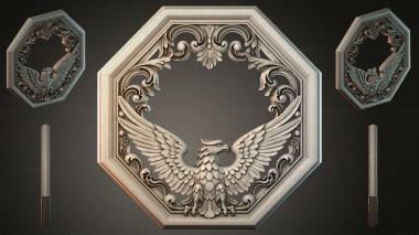 Decorative frames, framing Octagonal rosette with a double-headed eagle and acanthus scrolls 3d model
