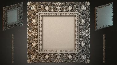 Decorative frames, framing Carved frame with grapevine and acanthus 3d model