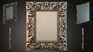 Decorative frames, framing Ornamental frame with acanthus and spiral scrolls 3d model