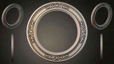 Decorative frames, framing Round molding with acanthus leaves and rosettes 3d model