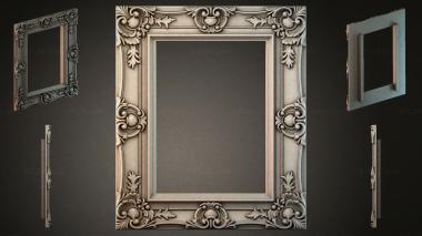 Decorative frames, framing Baguette frame with volutes and acanthus leaves 3d model
