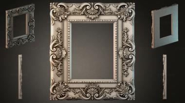 Decorative frames, framing Carved frame with acanthus leaves and scrolls 3d model