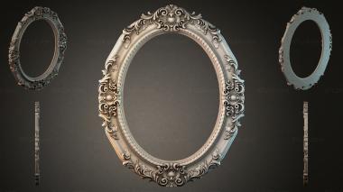 Decorative frames, framing Oval frame with acanthus scrolls and mask 3d model