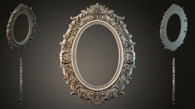 Decorative frames, framing Oval frame with cartouche and scrolls 3d model