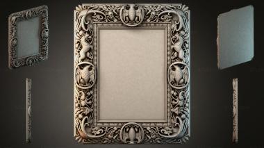 Decorative frames, framing Picture frame with eagles and floral pattern 3d model