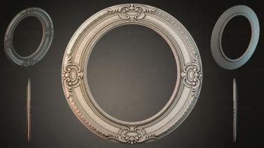 Decorative frames, framing Oval frame with cartouches and ornamental scrolls 3d model