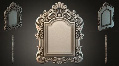 Decorative frames, framing Carved frame with scrolls and ornaments for a mirror 3d model