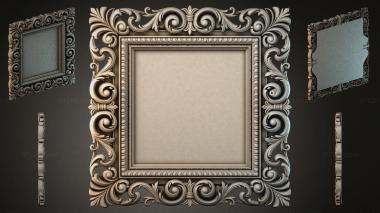 Decorative frames, framing Ornamental frame with volutes and cartouche 3d model