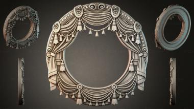 Decorative frames, framing Architectural mold with drapery and tassels for router 3d model