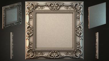 Decorative frames, framing Decorative frame with acanthus leaves and spiral scrolls 3d model