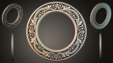 Decorative frames, framing Round ornamental molding with volutes and palmettes 3d model