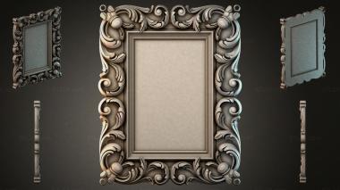 Decorative frames, framing Mirror frame with scrolls and acanthus 3d model