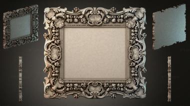 Decorative frames, framing Ornamental frame with volutes and cartouches 3d model